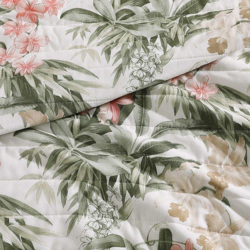 Tommy Bahama - Full/Queen Quilt Set, Super Soft Bedding with Matching Shams, Botanical Home Essentials Bahama Fronds Beige, Full/Queen
