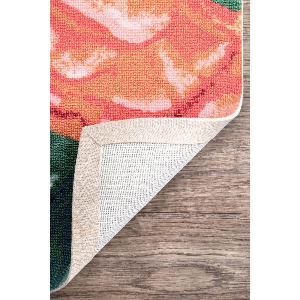 Nuloom Contemporary Floral Sabrina Indoor/Outdoor Patio Area Rug, Square 4', Multi