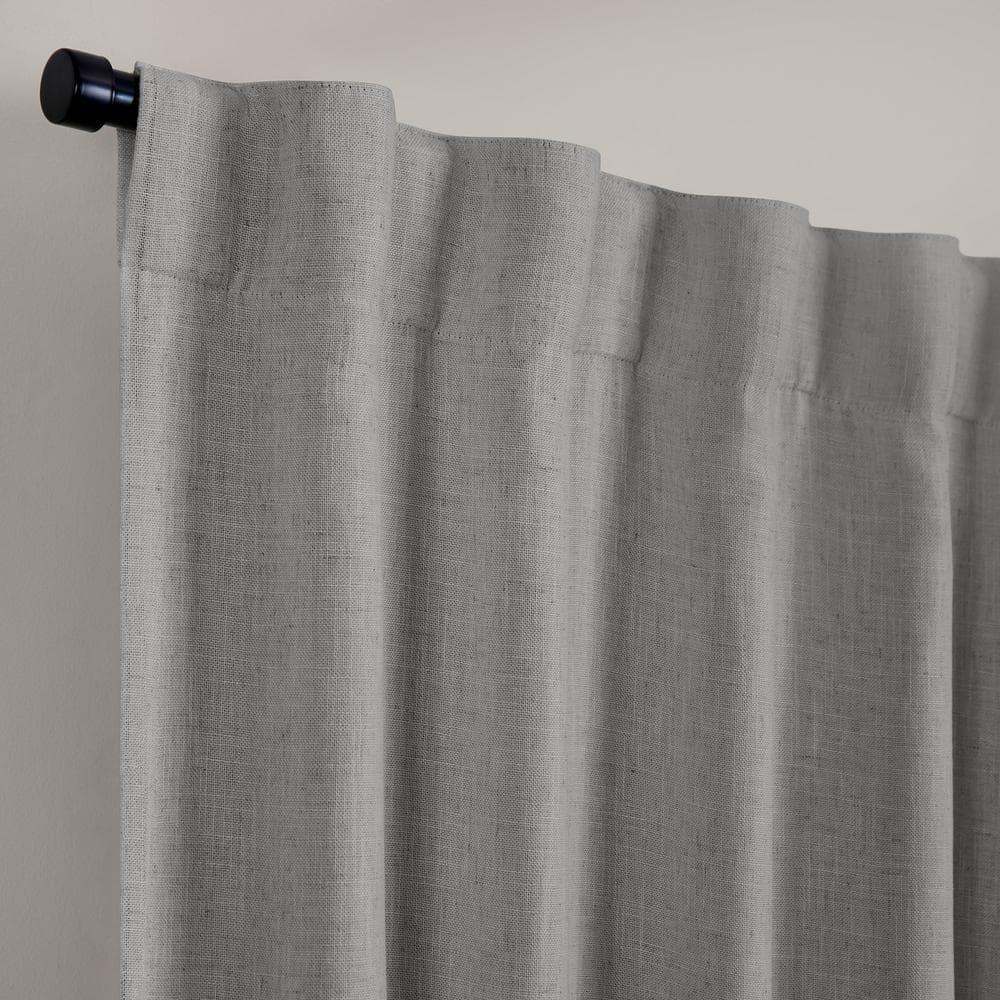 Harrow Solid Texture Room Darkening Single Window Curtain Panel - 52" x 108" - Dark Gray - Elrene Home Fashions