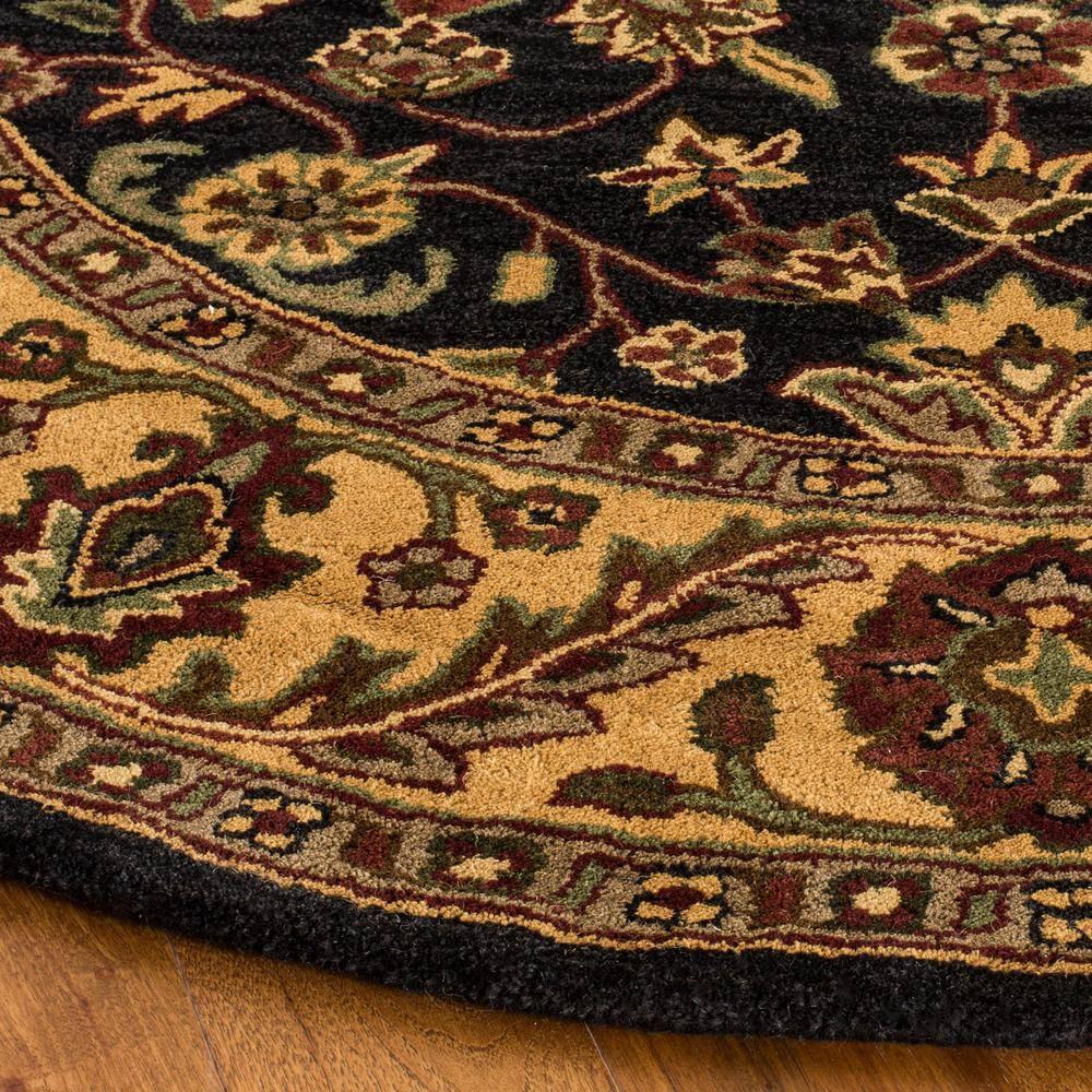 Golden Jaipur GJ250 Hand Tufted Area Rug - Black/Gold - 6' Round - Safavieh.