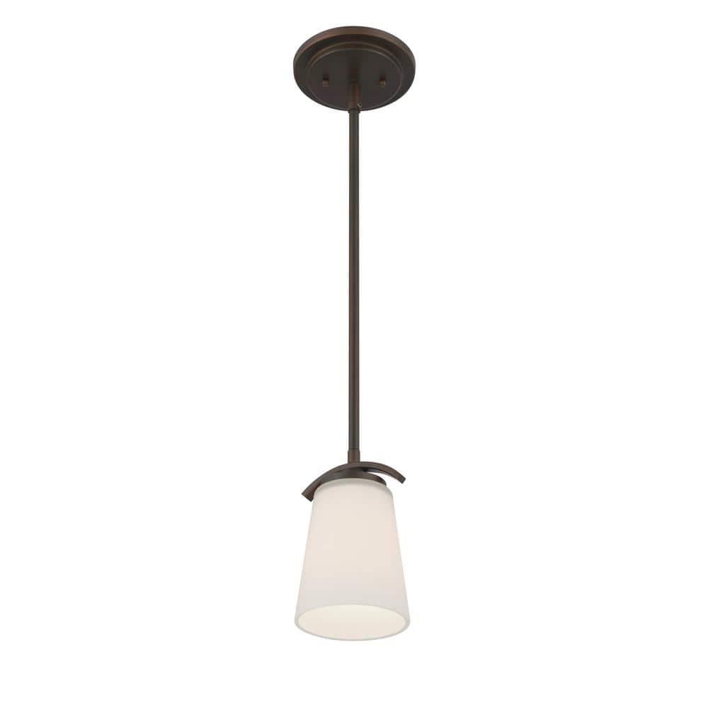 1 Light Mini Pendant In Transitional Style 7.5 Inches Tall By 4.75 Inches Wide-Vintage Bronze Finish Minka Lavery 4961-284