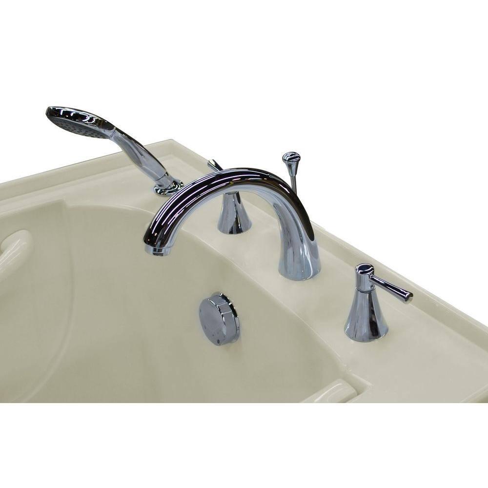 60'' x 30'' Walk-in Whirlpool Fiberglass Bathtub with Faucet