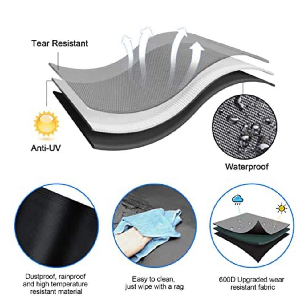 BBQ Gas Grill Cover, 48 Inch for Weber Spirit 2, Waterproof Weather Resistant, UV & Fade Resistant, PU Coating for Weber Spirit II 200 Series, Spirit 200, Spirit II E210 Gas Grill