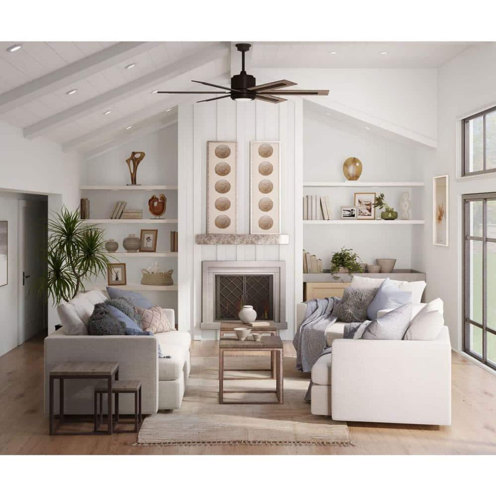 P2586-7130K-Progress Lighting-Glandon - Wide - Ceiling Fan - 1 Light - Handheld Remote in Transitional style - 60 Inches wide by 17.13 Inches