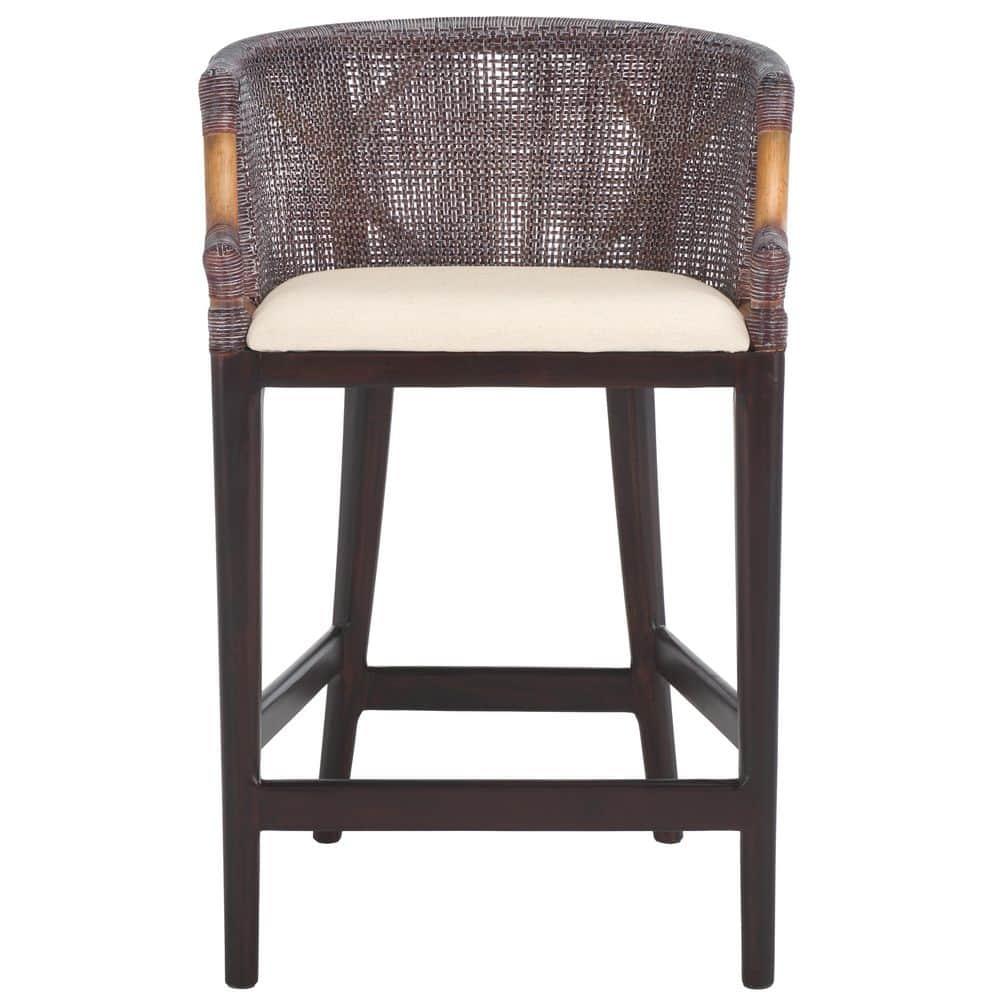 Brando Counter Stool - BST4000 - Brown/White - Safavieh