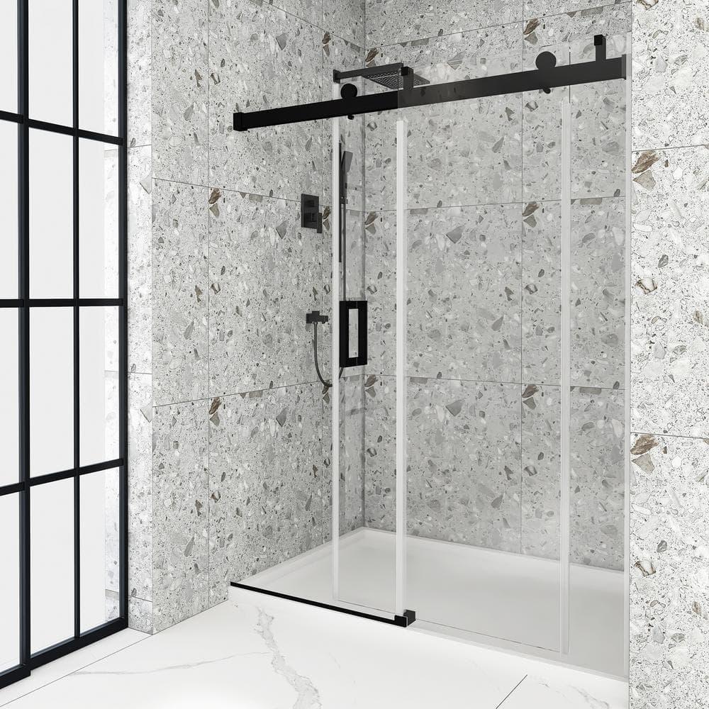 72'' - W x 76'' H Door Frameless Shower Door with Clear Glass