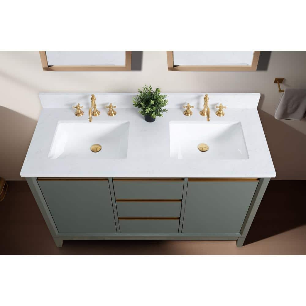 54 Double Bathroom Vanity with Top