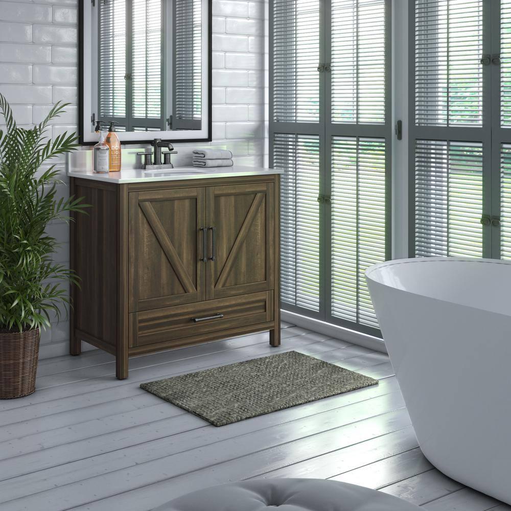 Twin Star Home 36" Single Bathroom Vanity, Canyon Lake Pine
