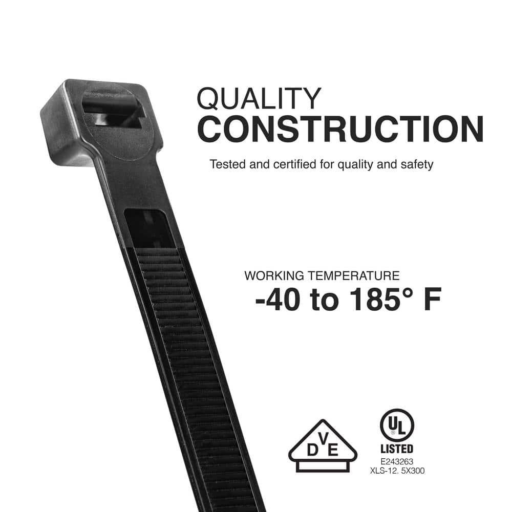 TR Industrial Ultra Heavy Duty Multi-Purpose UV Cable Ties (11.8")