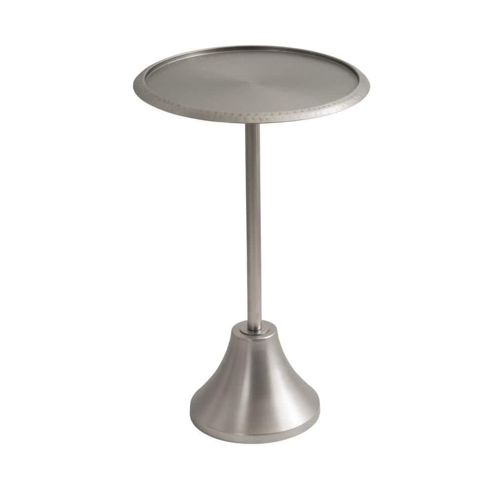 Kate and Laurel Sanzo Metal Side Table, 15x15x24, Silver