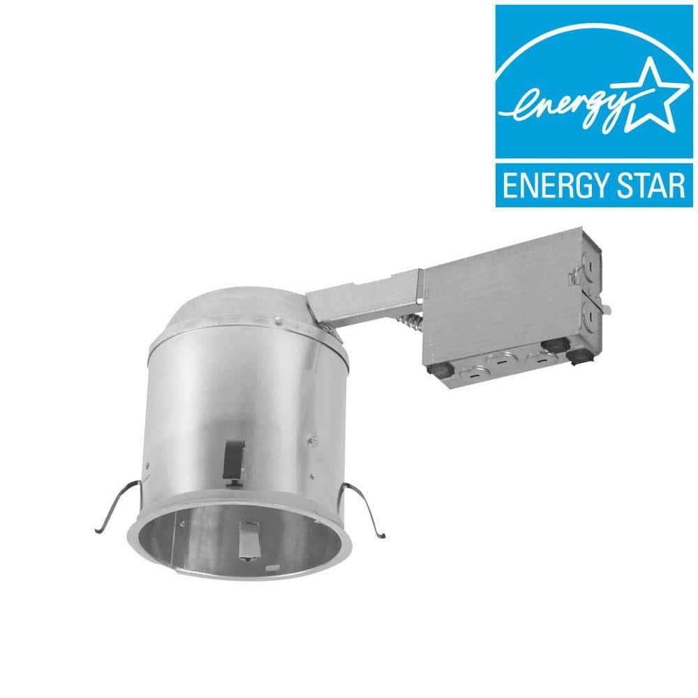 HALO H750RICAT Recessed Lighting LED T24 Remodel IC Air-Tite Housing, 6", Aluminum