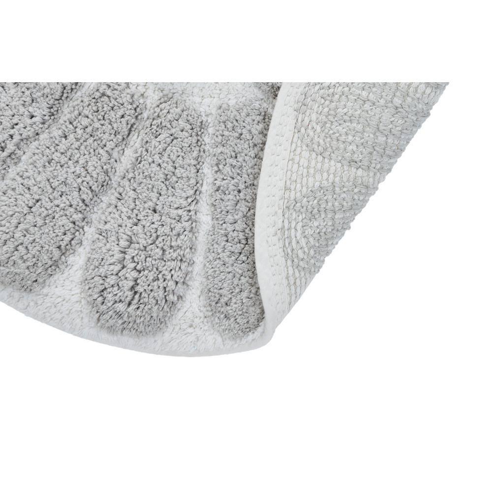Bursting Flower 2 Pc Bath Rug Set - WHITE/LIGHT (30" ROUND & 24" ROUND)