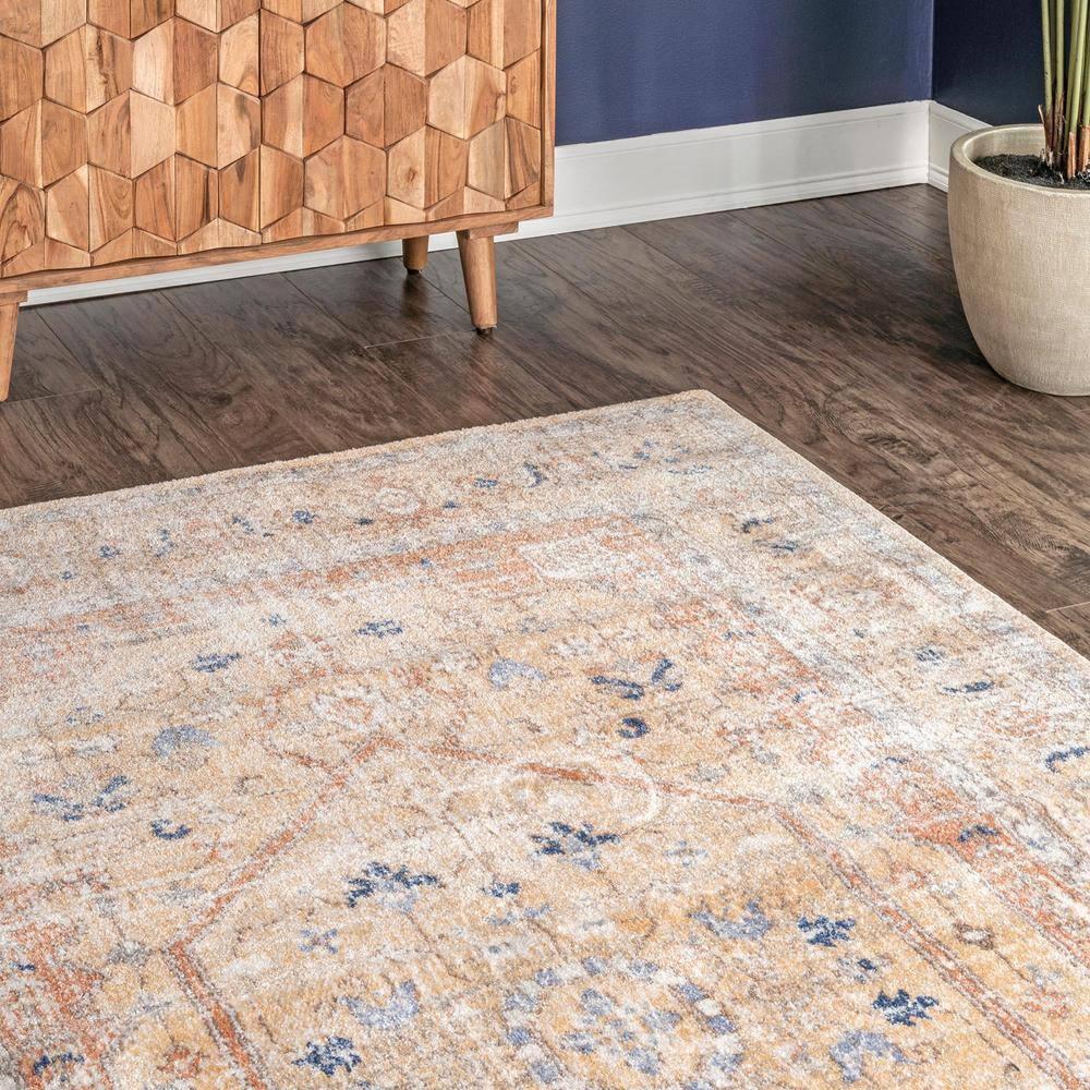 Nuloom Jacquie Oriental/Persian 7x9 Indoor Area Rug for Living Room Bedroom Dining Room Kitchen, Gold/Ivory
