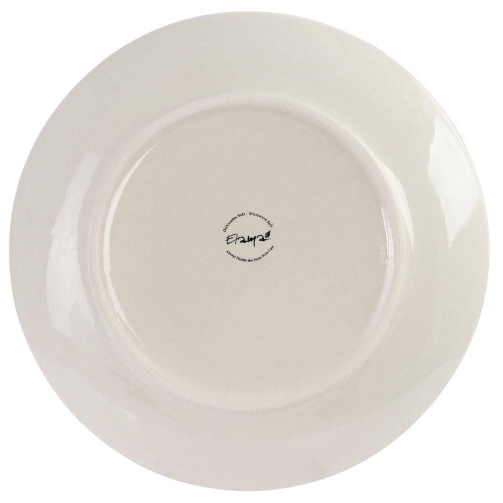Elama Sebastian 6 Piece Stoneware Dinner Plate Set in Assorted Colors