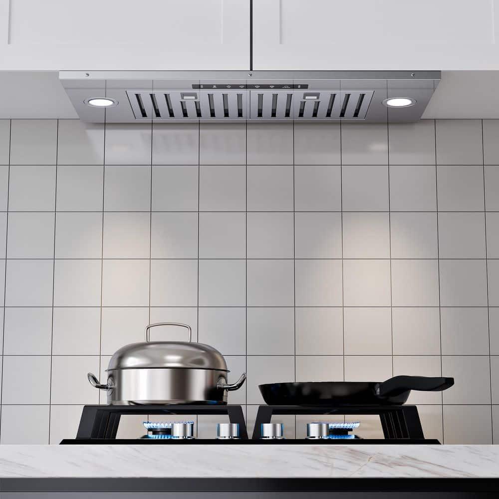 36'' VIKIO 900 Cubic Feet Per Minute Ducted Insert Range Hood with Baffle Filter and Light Included