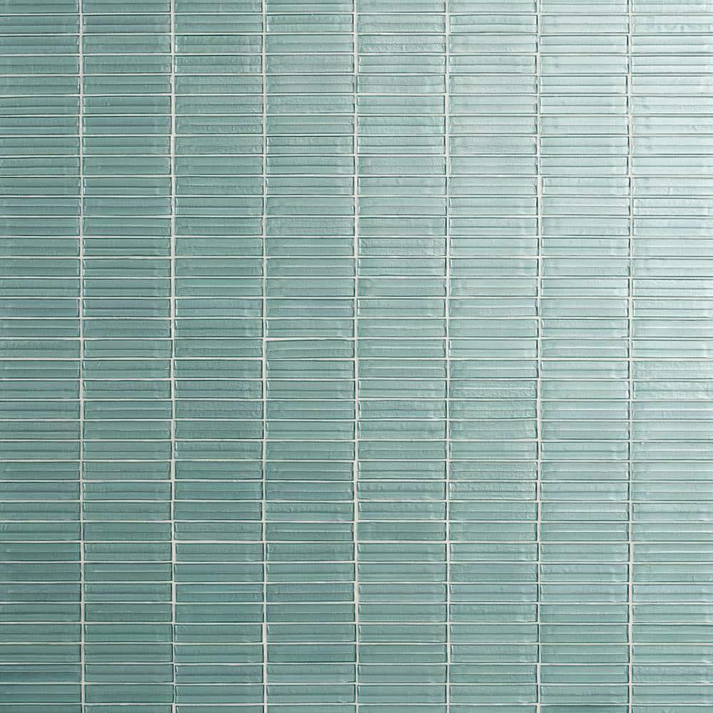 Tara Stacked 11.61" x 11.73" Molten Glass Mosaic Wall Tile (0.95 Sq. Ft. / Sheet)