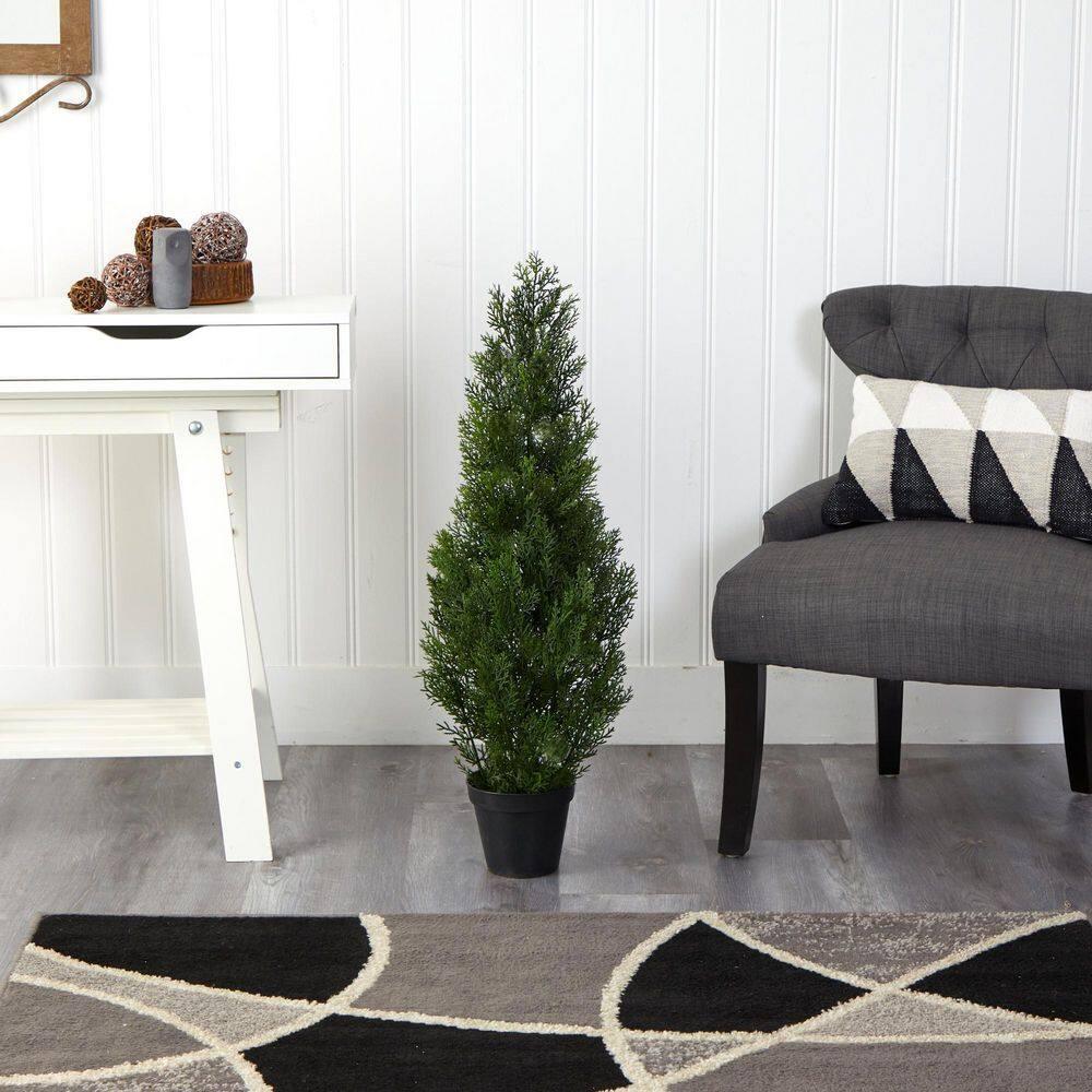 Nearly Natural 3-ft Mini Cedar Pine Tree (Indoor/Outdoor)