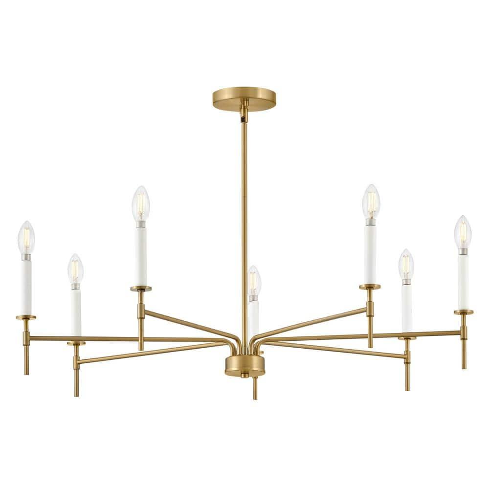 Hux 7-Light Exposed Candle Bulb Chandelier Pendant