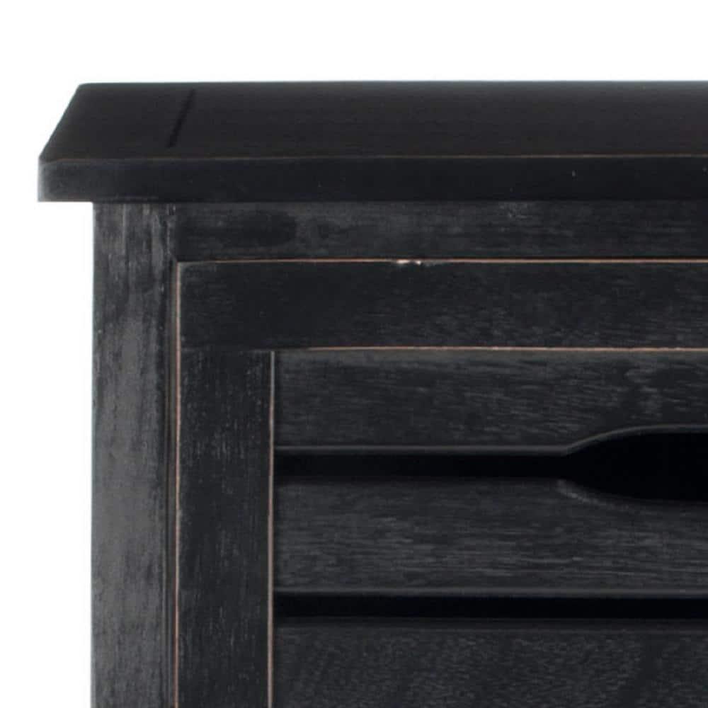 Samara 5 Drawer Cabinet - AMH5714 - Distressed Black - Safavieh Couture