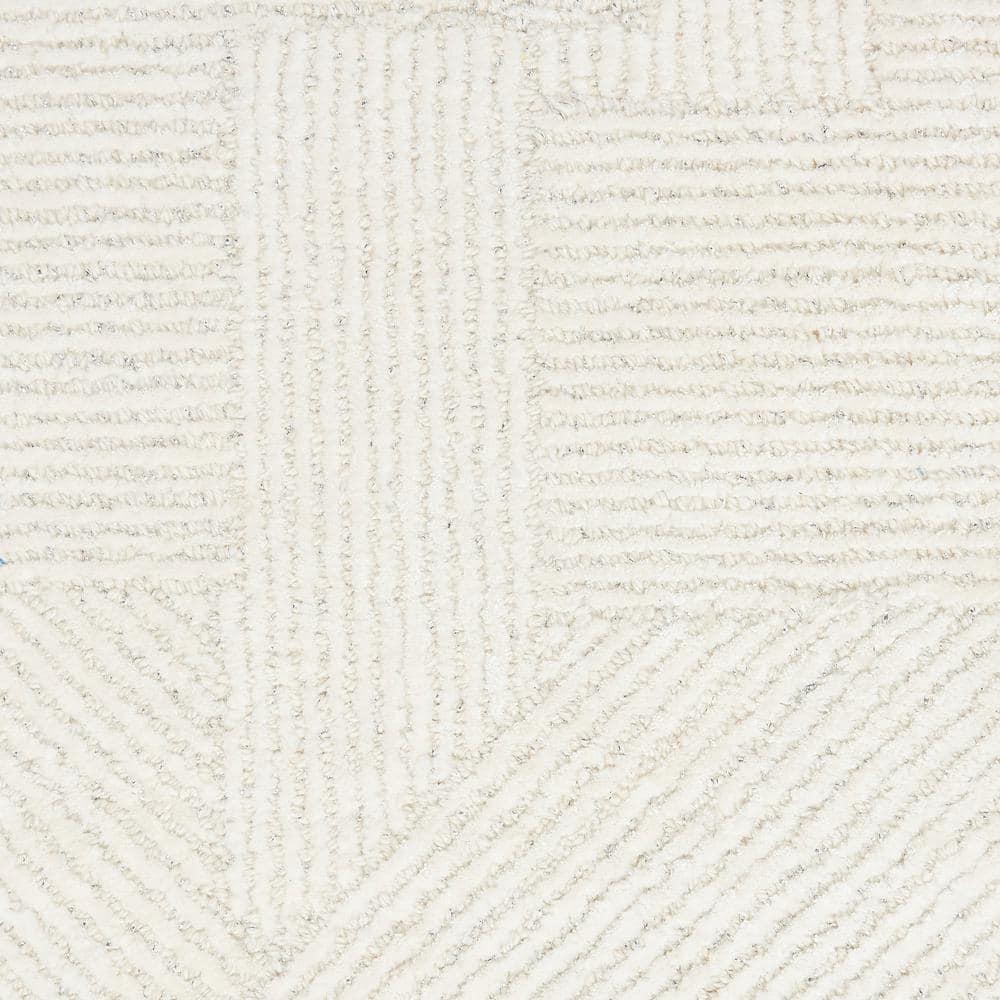 Ma30 Star Ivory 5 ft. x 7 ft. Textured Contemporary Area Rug
