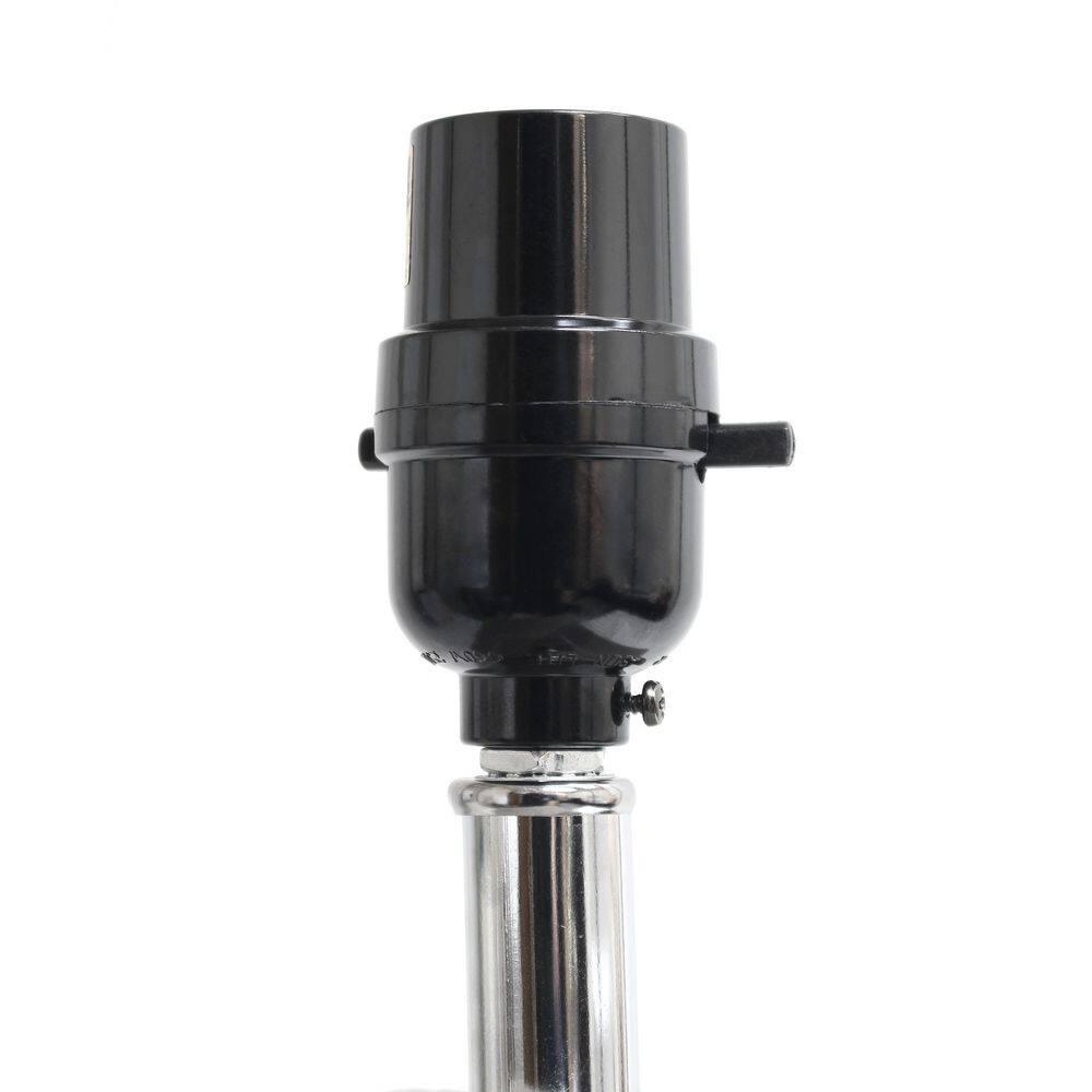 21" Lexington Leather Base Modern Home Decor Bedside Table Lamp with USB Charging Port and Fabric Shade Teal Green/White - Lalia Home: No Assembly