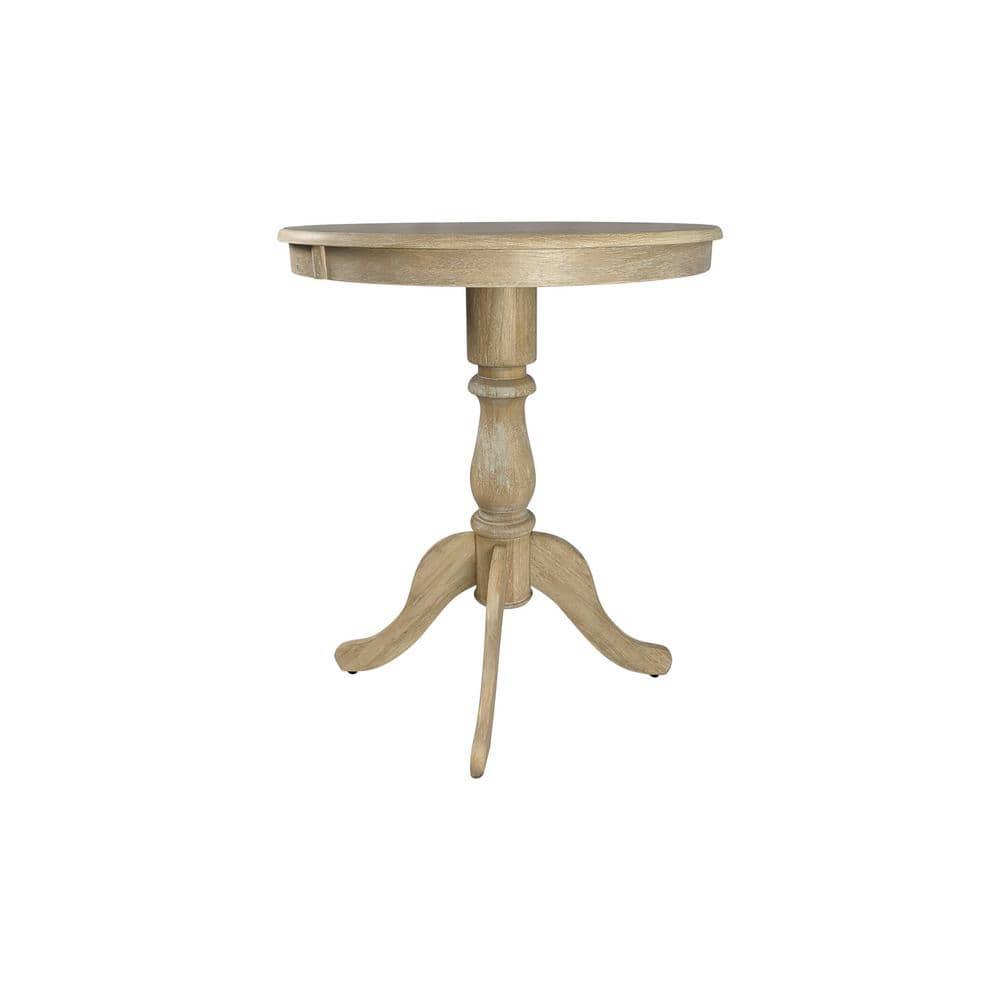 Carolina Living 30" Salem Round Pedestal Bar Table Natural Driftwood