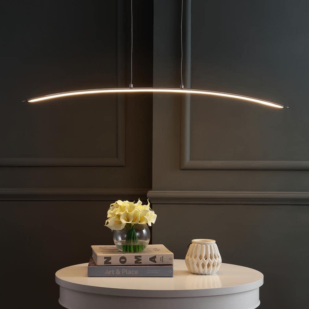 41.5" Chrome Adjustable LED Linear Pendant Light