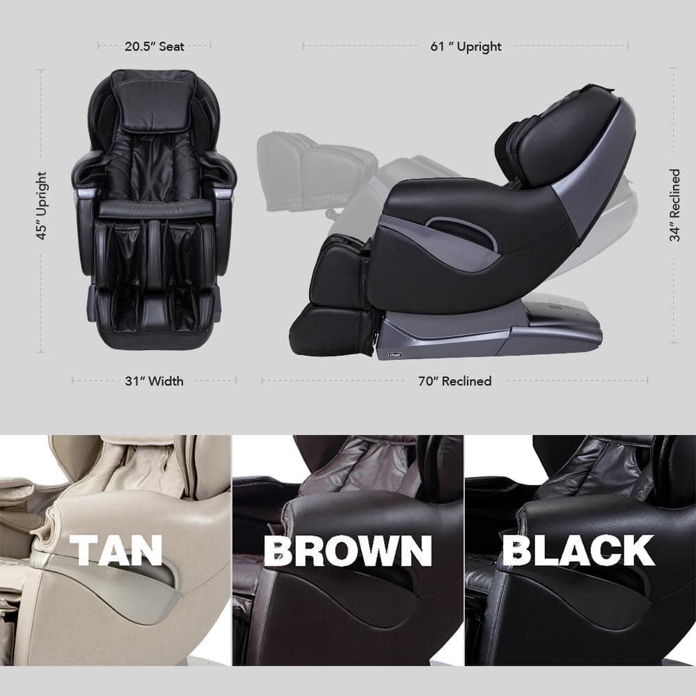 Pro 8500 Series Black Faux Leather Reclining 2D Massage Chair with Zero Gravity, Foot and Calf Massage, Heated Seat