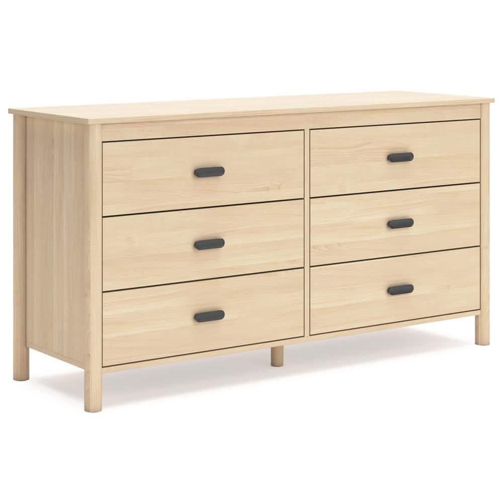 Signature Design by Ashley Cabinella Six Drawer Dresser, Tan