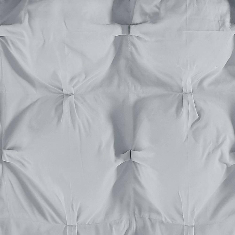Truly Soft 2pc Twin/Twin Extra Long Cloud Puffer Comforter Set Gray: Microfiber, Machine Washable, Includes Sham