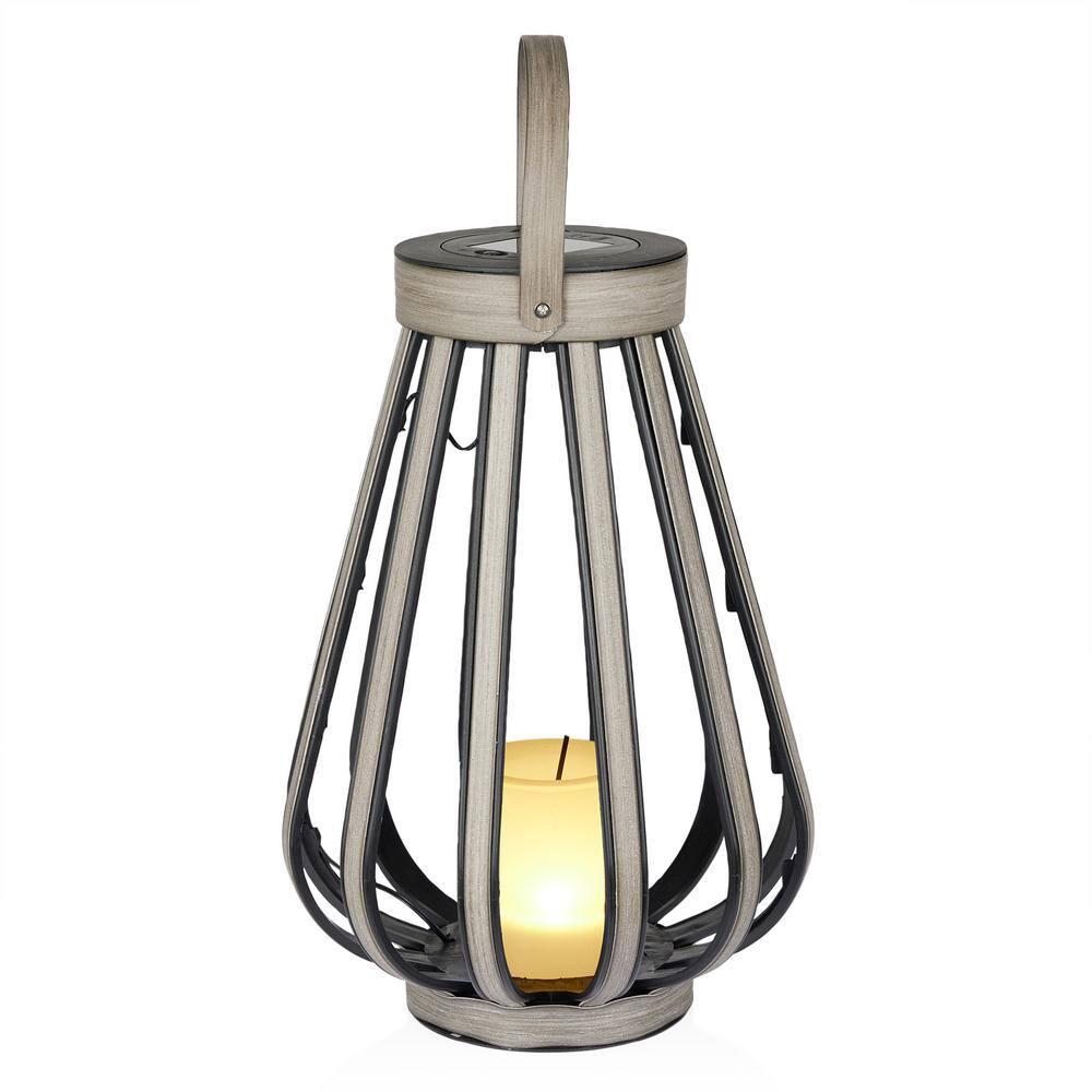 Alpine Solar Decorative Plastic Lantern w/ LED Light