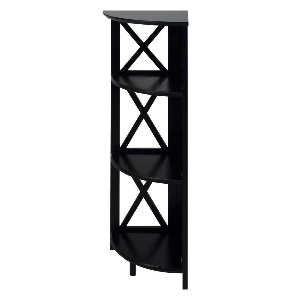 Casual Home Montego 3 Shelf Corner Folding Bookcase with Mantel Top