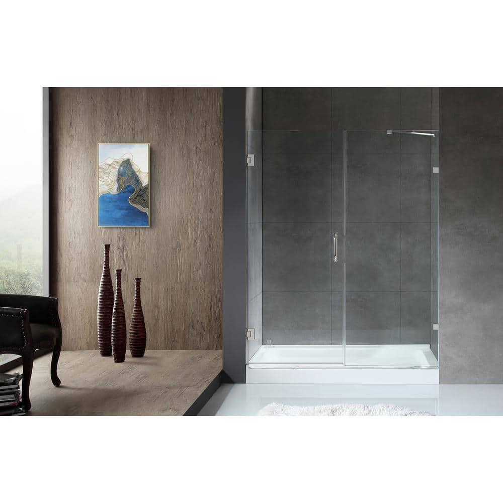 Consort 72" H Hinged Frameless Shower Door