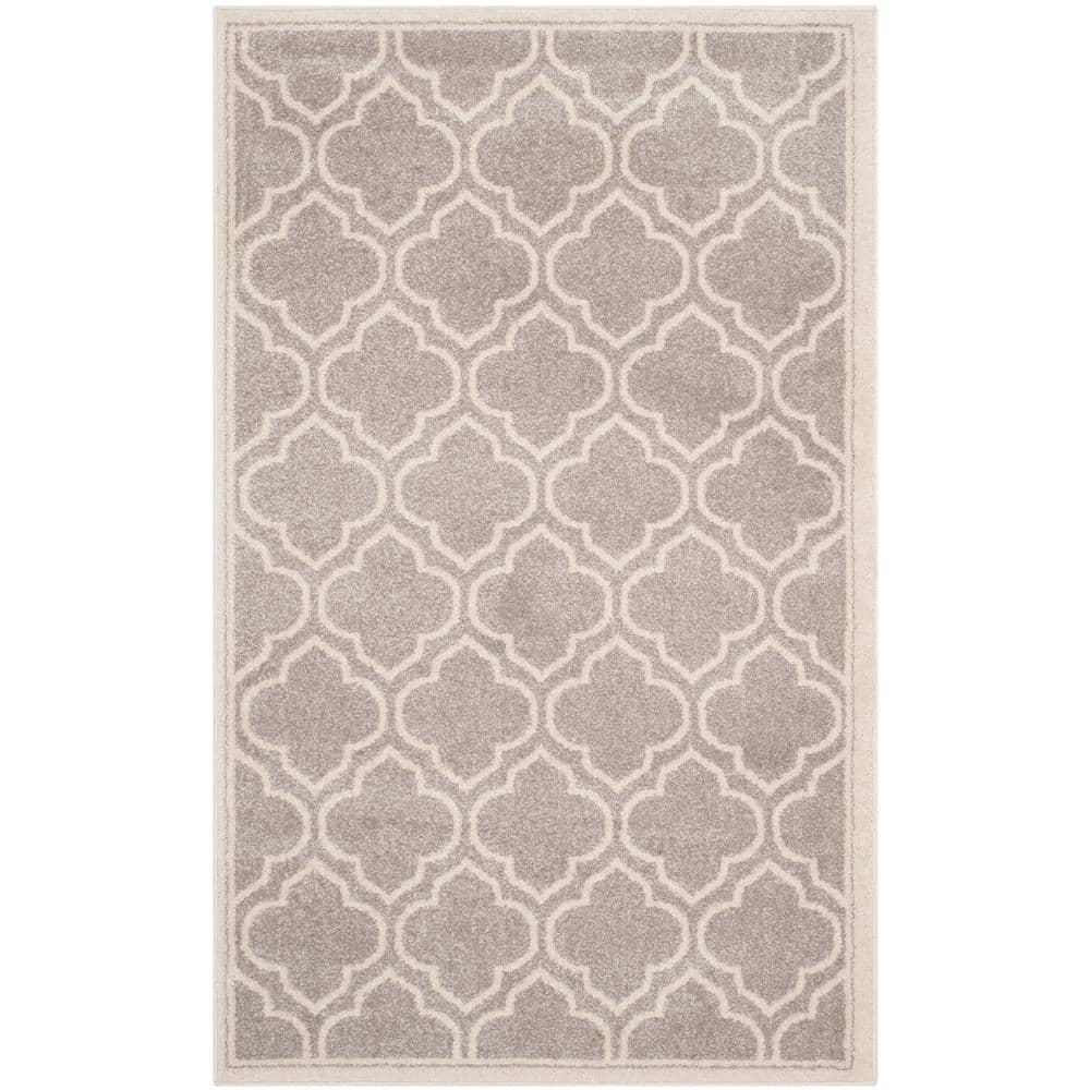 Amherst AMT412 Power Loomed Accent Rug - Light Grey/Ivory - 3'x5' - Safavieh.