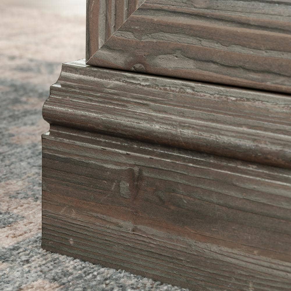 Sauder Sonnet Springs Engineered Wood L-Shaped Desk in Pebble Pine
