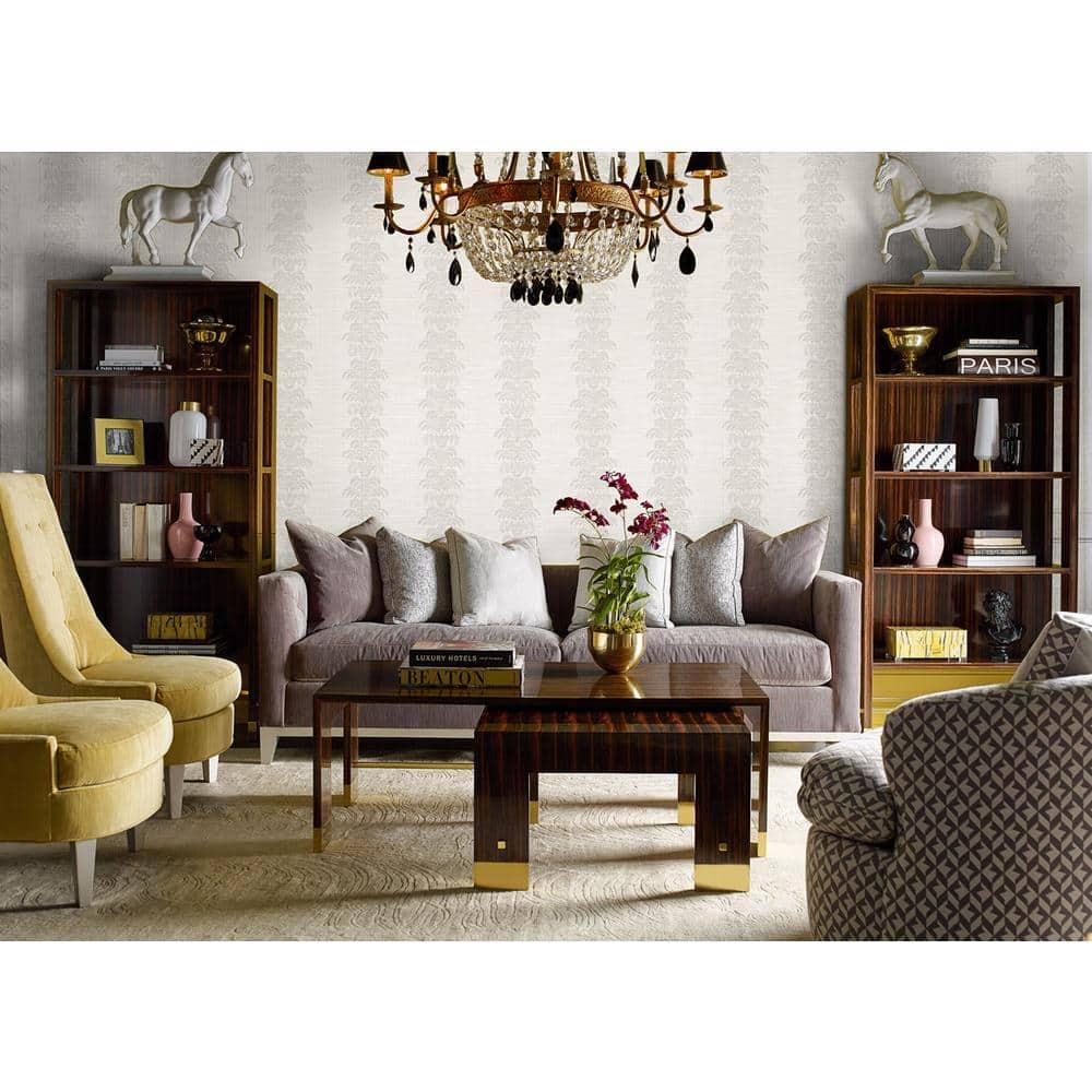 Cove Gray & Alabaster Damask Urban Chic Wallpaper