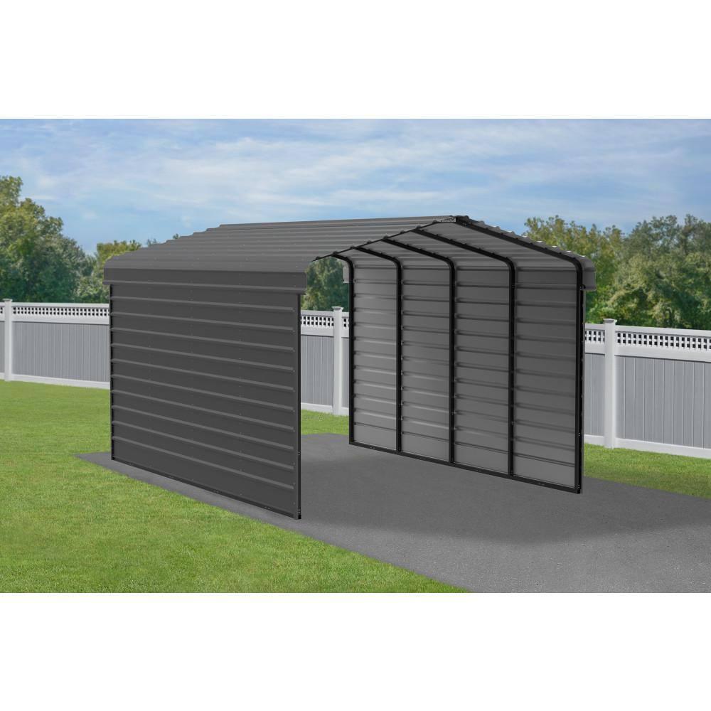 Arrow Arrow Steel Carport with 2 Side Wall Kits, 12x20x09