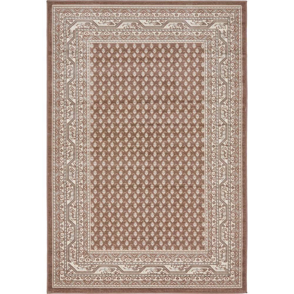 Williamsburg Allover Brown 4' 0 x 6' 0 Area Rug