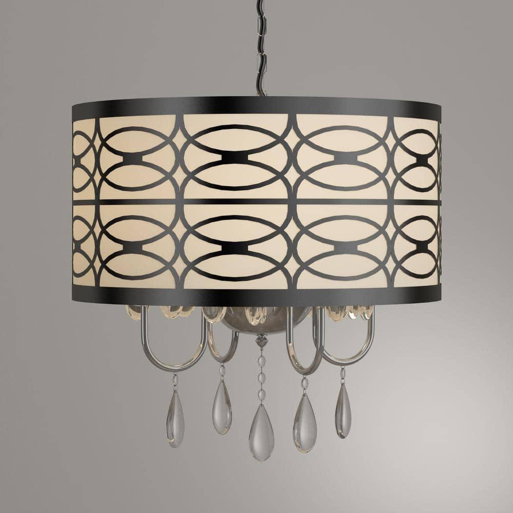 Warehouse of Tiffany Tallalluh 4-light Chrome Chandelier
