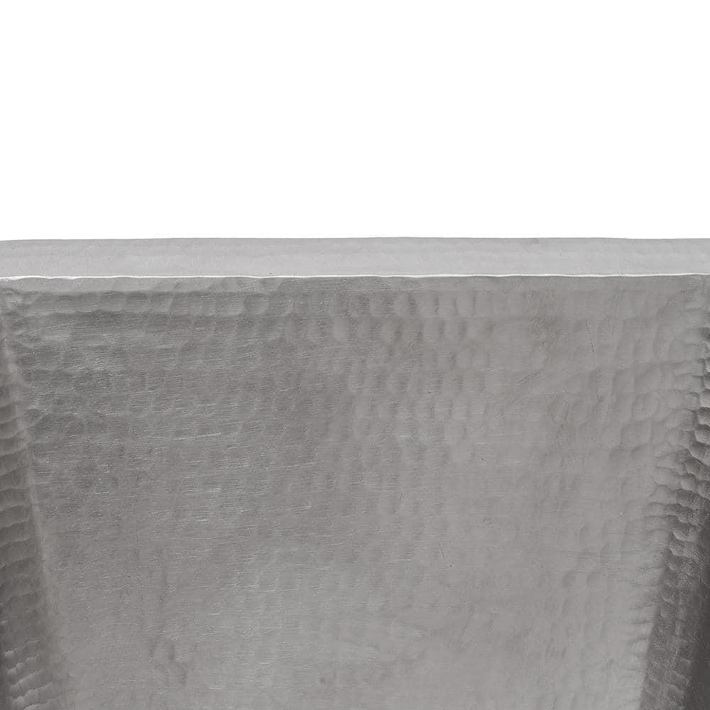 17" Rectangle Hammered Copper Bathroom Sink