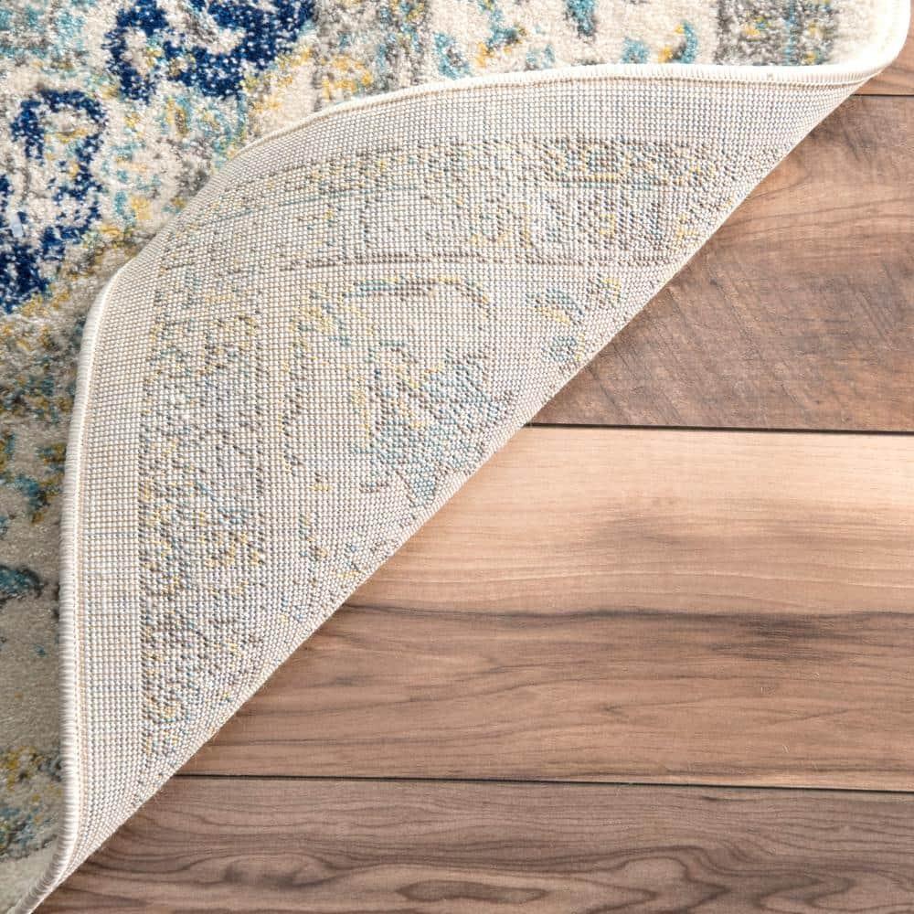 12'x15' Verona Vintage Persian Style Area Rug Blue - nuLOOM: Geometric Pattern, Low Pile, Indoor Rectangle Rug
