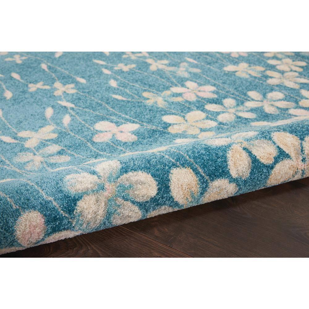 Nourison Tranquil 5'3" X 7'3" (5' x 7') Turquoise Area Rug Bohemian Botanical Vine and Bloom by Nourison