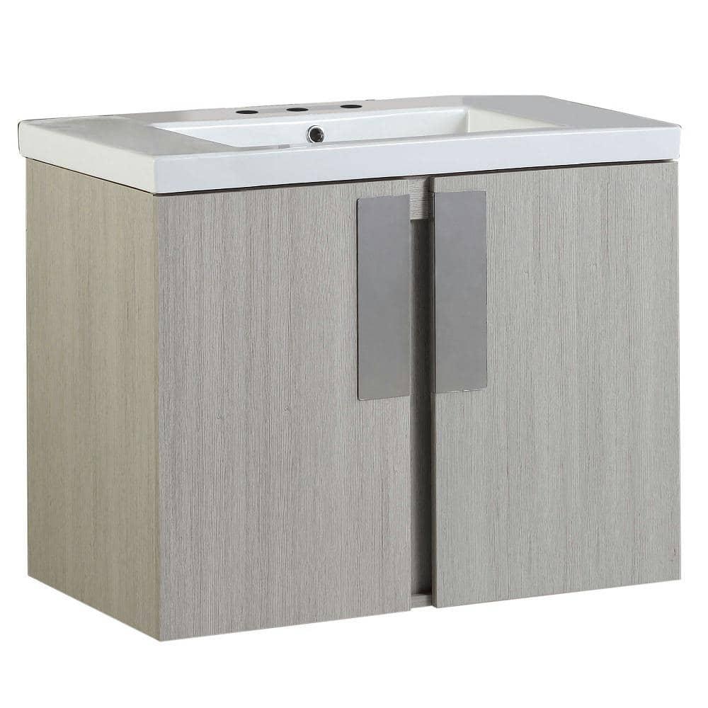 Lukeson 30'' Single Bathroom Vanity with Ceramic Top