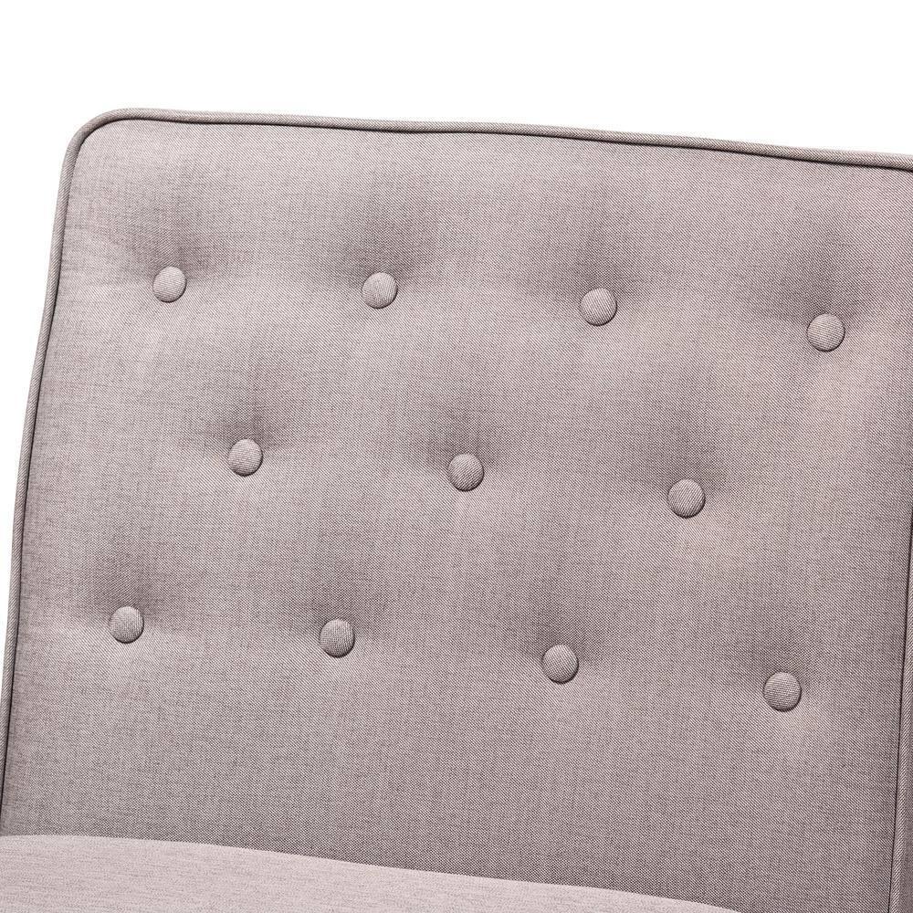 Riordan Fabric Upholstered and Wood Dining Chair Gray/Walnut Brown - Baxton Studio