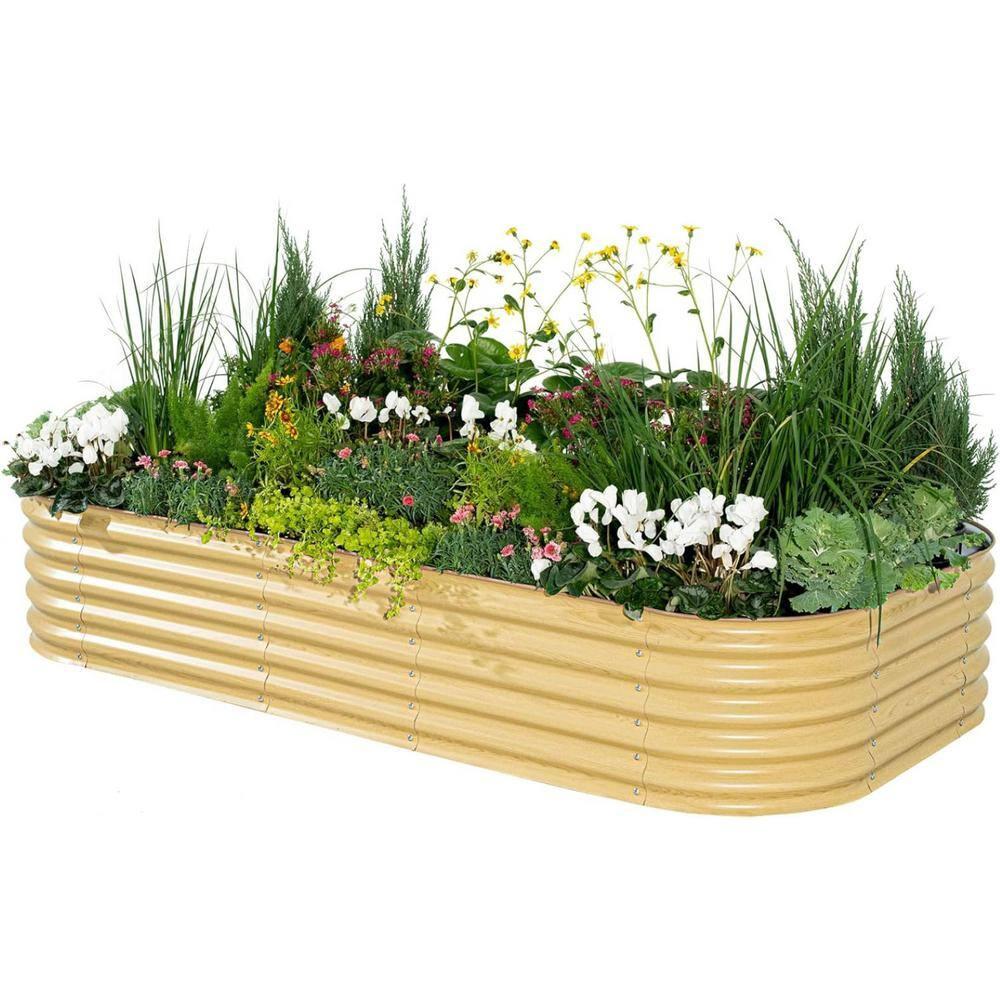 17" Tall 10 In 1 Modular Metal Outdoor Raised Garden Bed