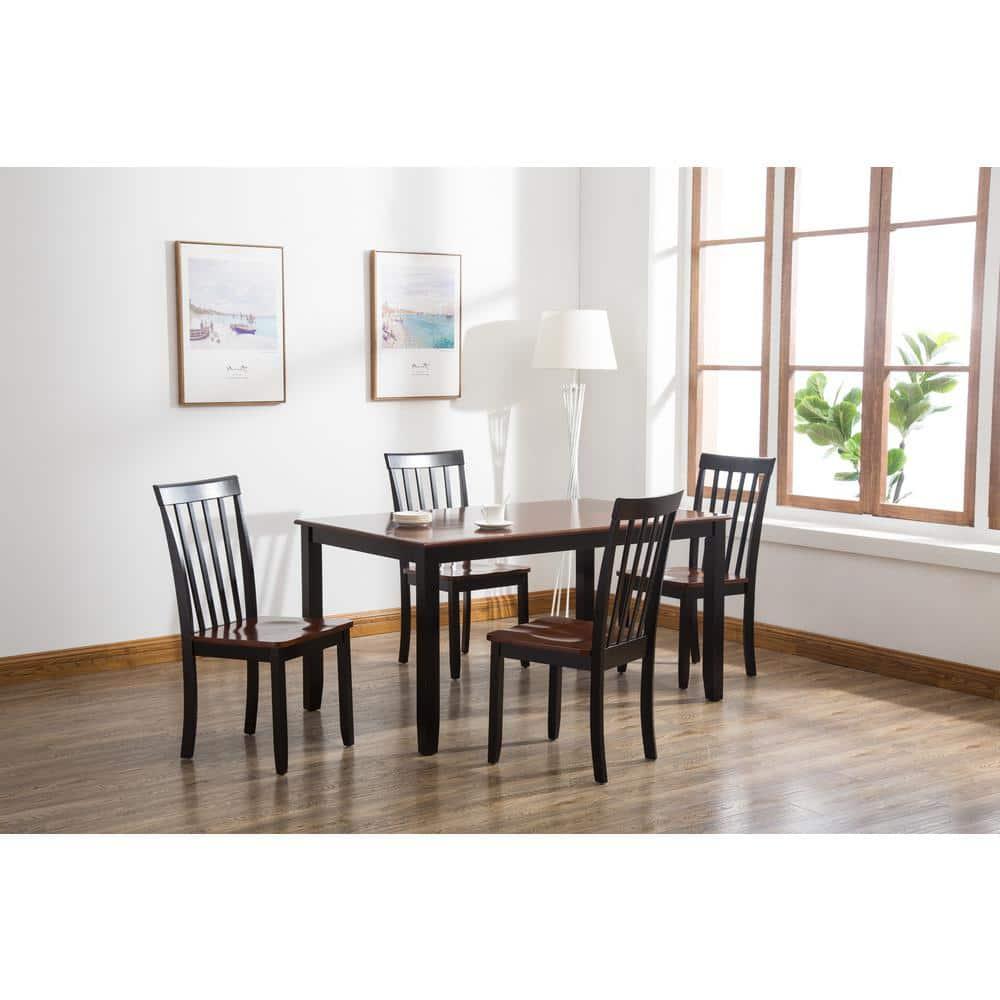 Bloomington Dining Chairs Black And Cherry (Set Of 2) - Boraam: Rubberwood, Comfort Backrest, 250lbs Capacity
