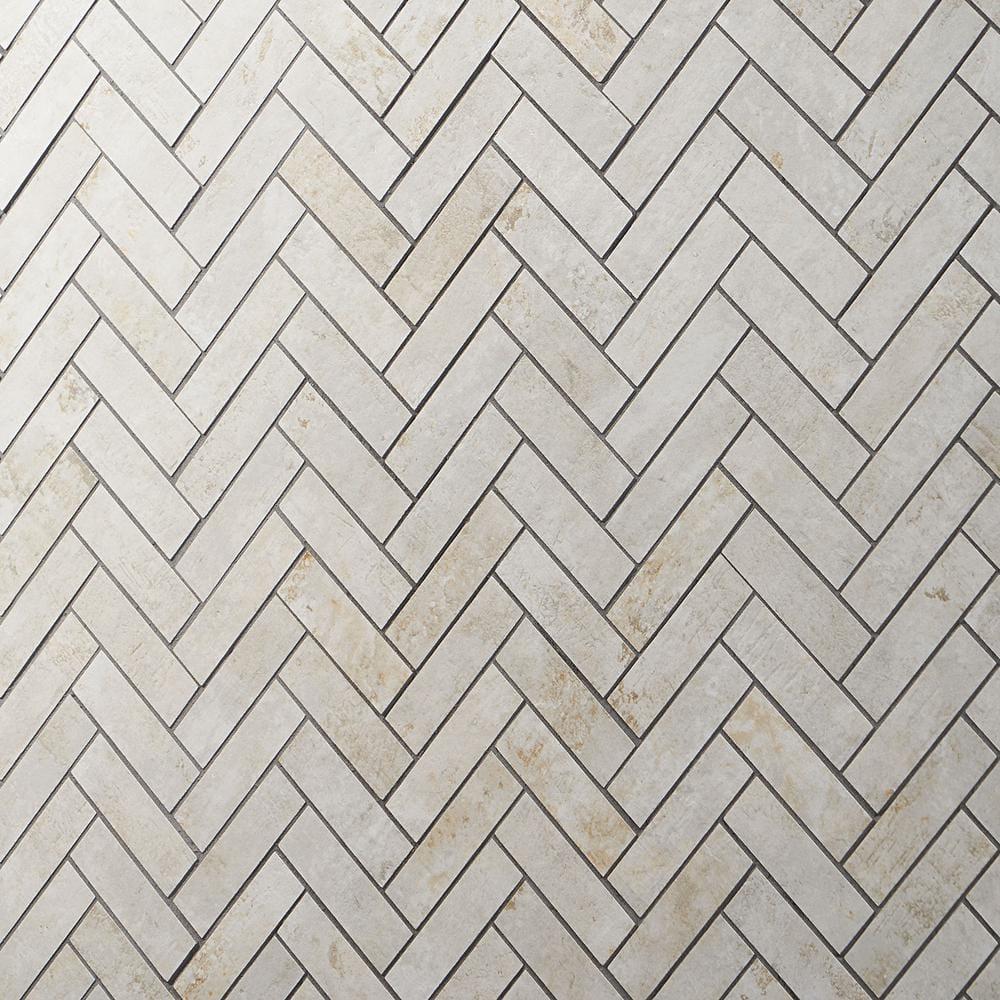 Mantis 10.03 in. x 10.62 in. Herringbone Matte Porcelain Floor & Wall Mosaic Tile (0.75 Sq.Ft./Each)