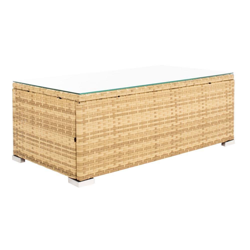 Machie 4Pc Living Set - Indoor/Outdoor - PAT7508 - Natural/White - Safavieh