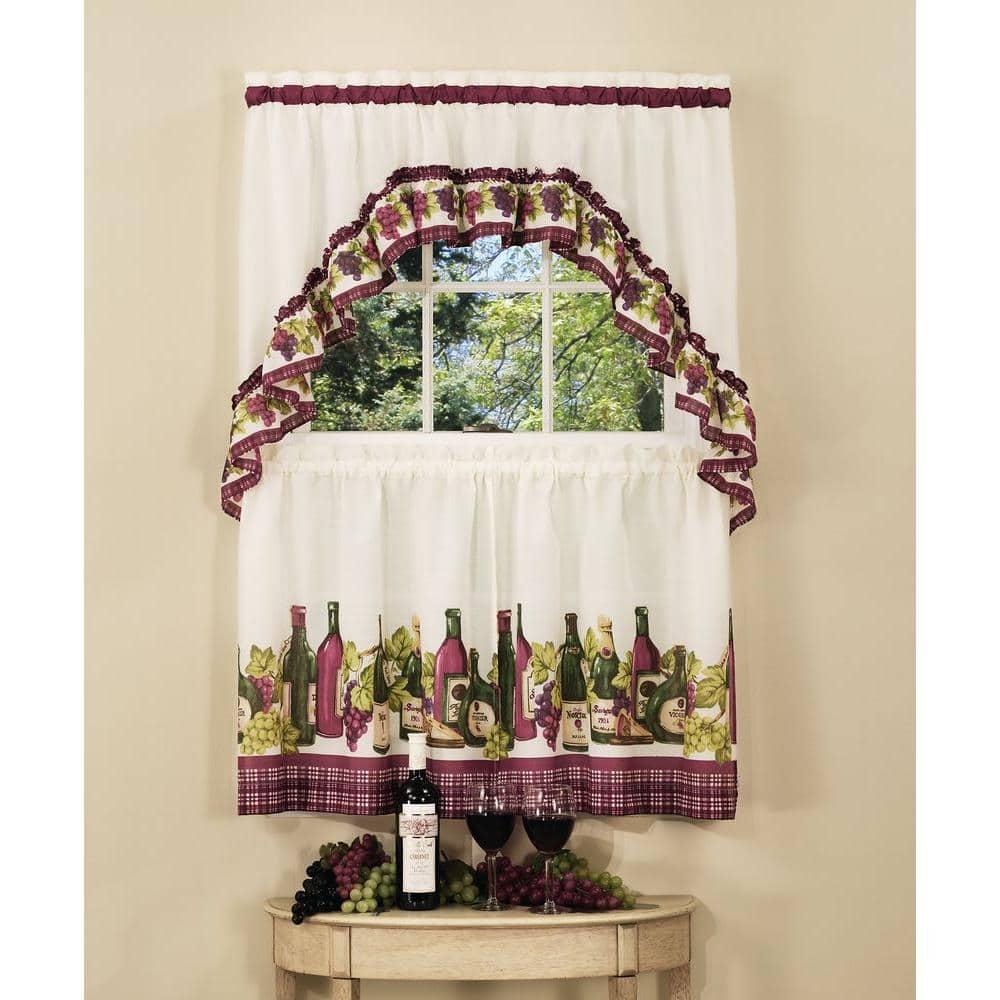Chardonnay Kitchen Curtain & Swag Set, 1 Each