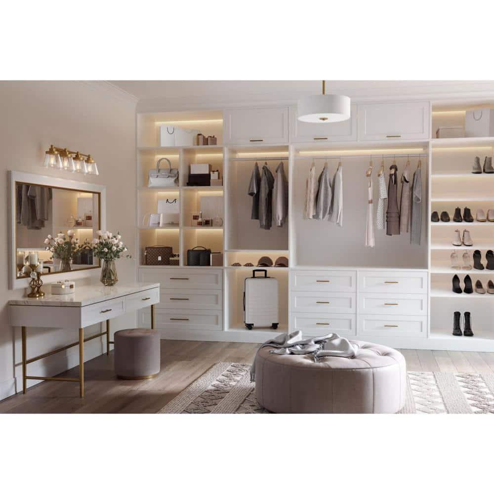 Progress Lighting, Inspire Collection, 2-Light Semi-Flush Mount, Satin Brass, Summer Linen Shade